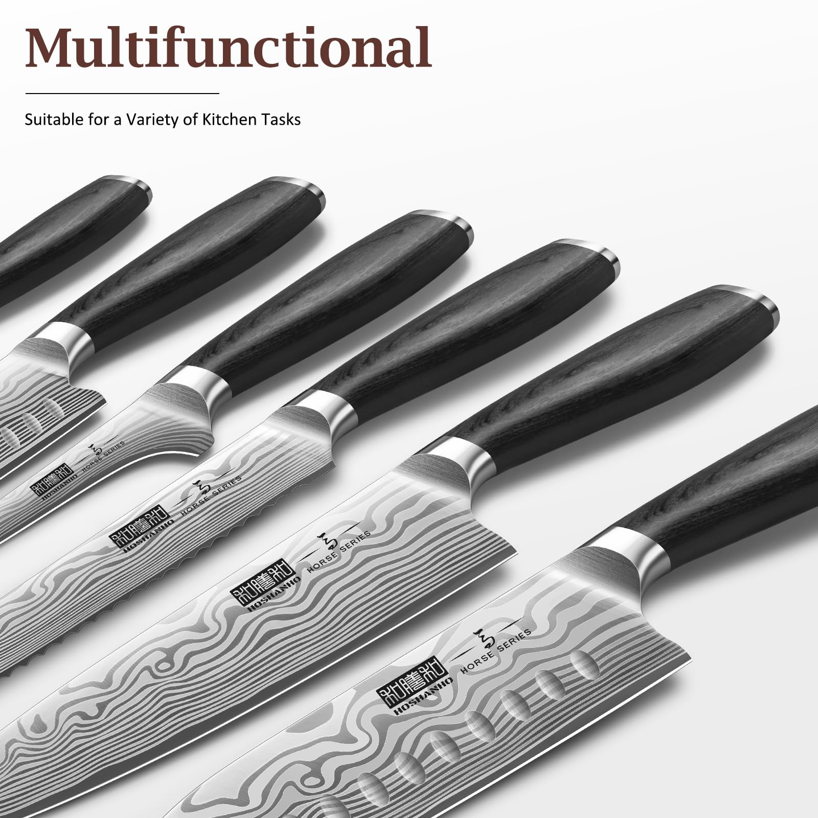 Cuchillo santoku 7 pulgadas HOSHANHO para verduras y carnes con precisión