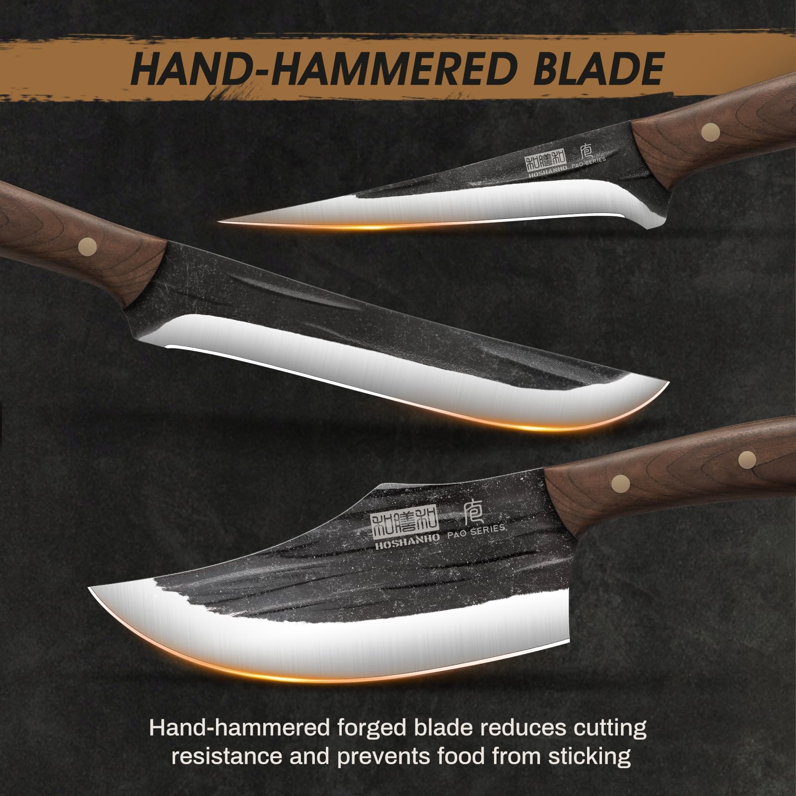 Cuchillo vikingo HOSHANHO para cortes grandes y rápidos en la cocina al aire libre.