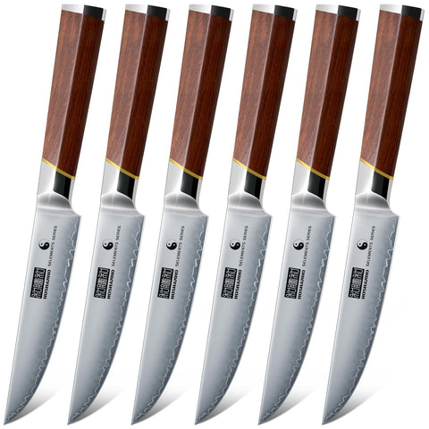 Cuchillo HOSHANHO con hoja afilada para cortes precisos de bistec y carnes.