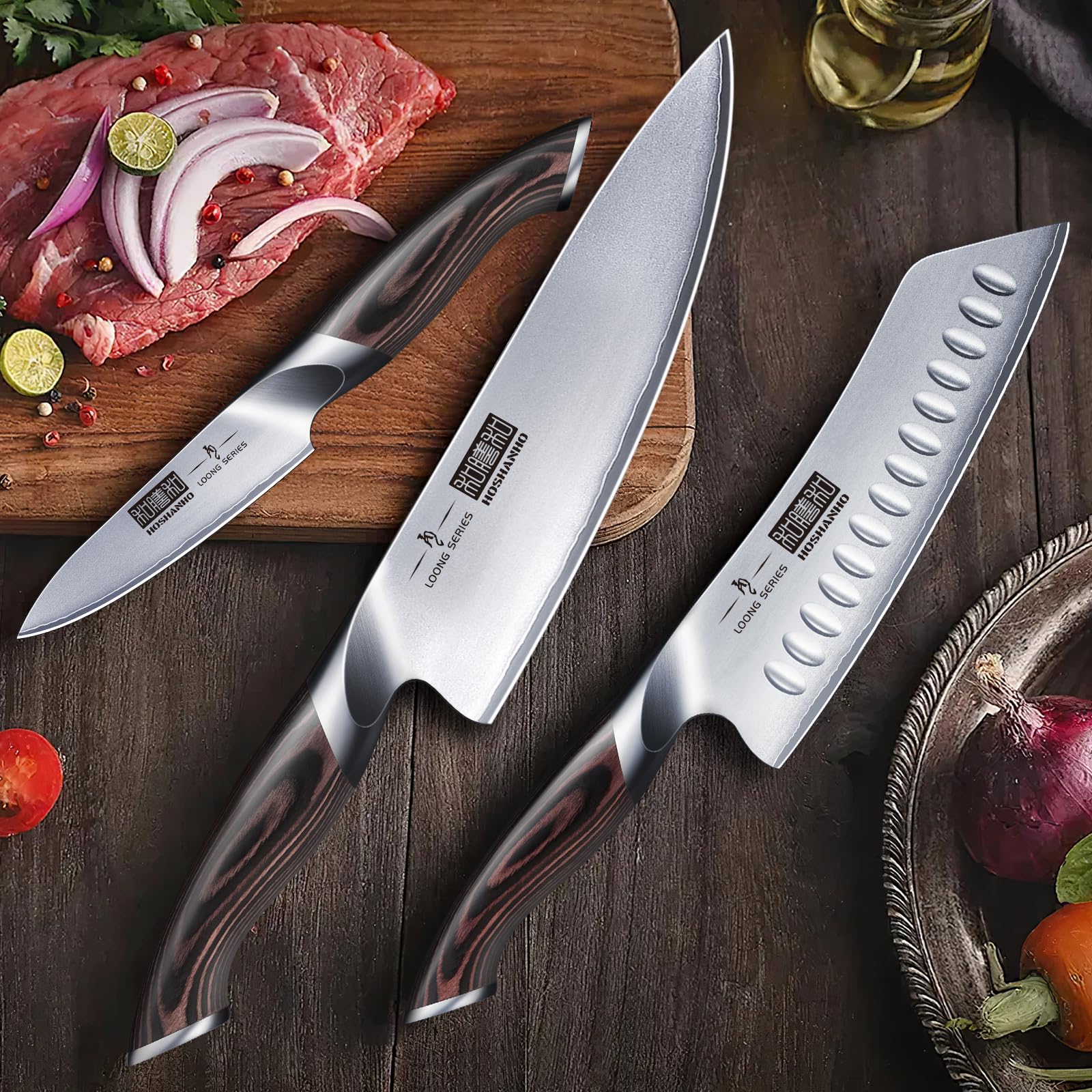 Diseño elegante de cuchillos HOSHANHO para la cocina moderna