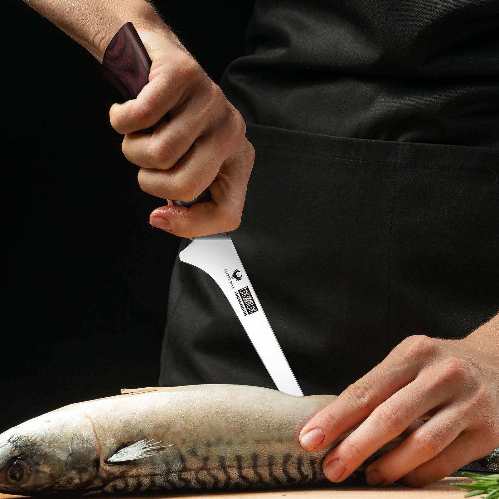 Diseño estrecho de HOSHANHO facilita filetear pescado con precisión.