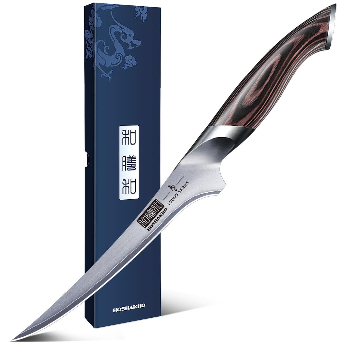 Cuchillo HOSHANHO Fillete con hoja afilada de 7 pulgadas para filetear con precisión.
