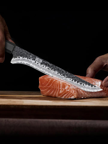 Flexibilidad de la hoja para seguir contornos del pescado