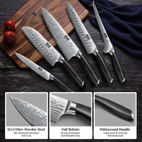 Cuchillo pan HOSHANHO de 8 pulgadas para cortar pan y corteza