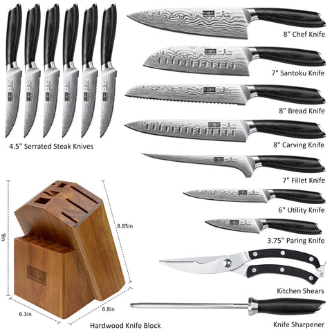 Cuchillo santoku HOSHANHO de 7 pulgadas para picar y rebanar verduras