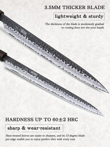 Mango octagonal ergonómico HOSHANHO para agarre firme y menor fatiga.