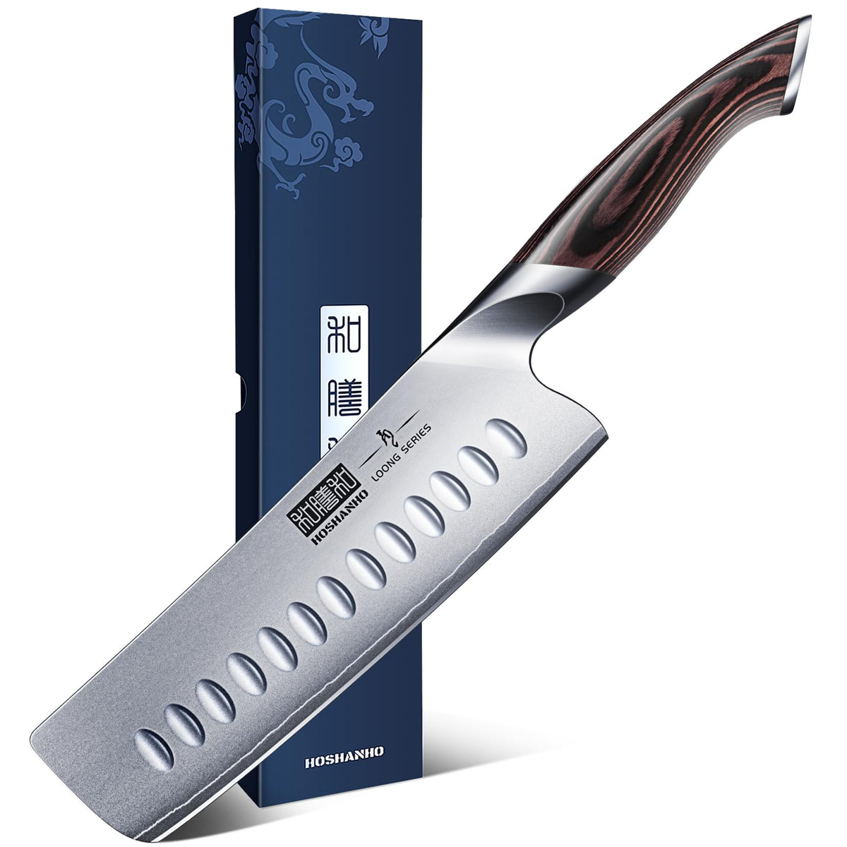 HOSHANHO Nakiri de 7 pulgadas con hoja afilada para cortes precisos en verduras