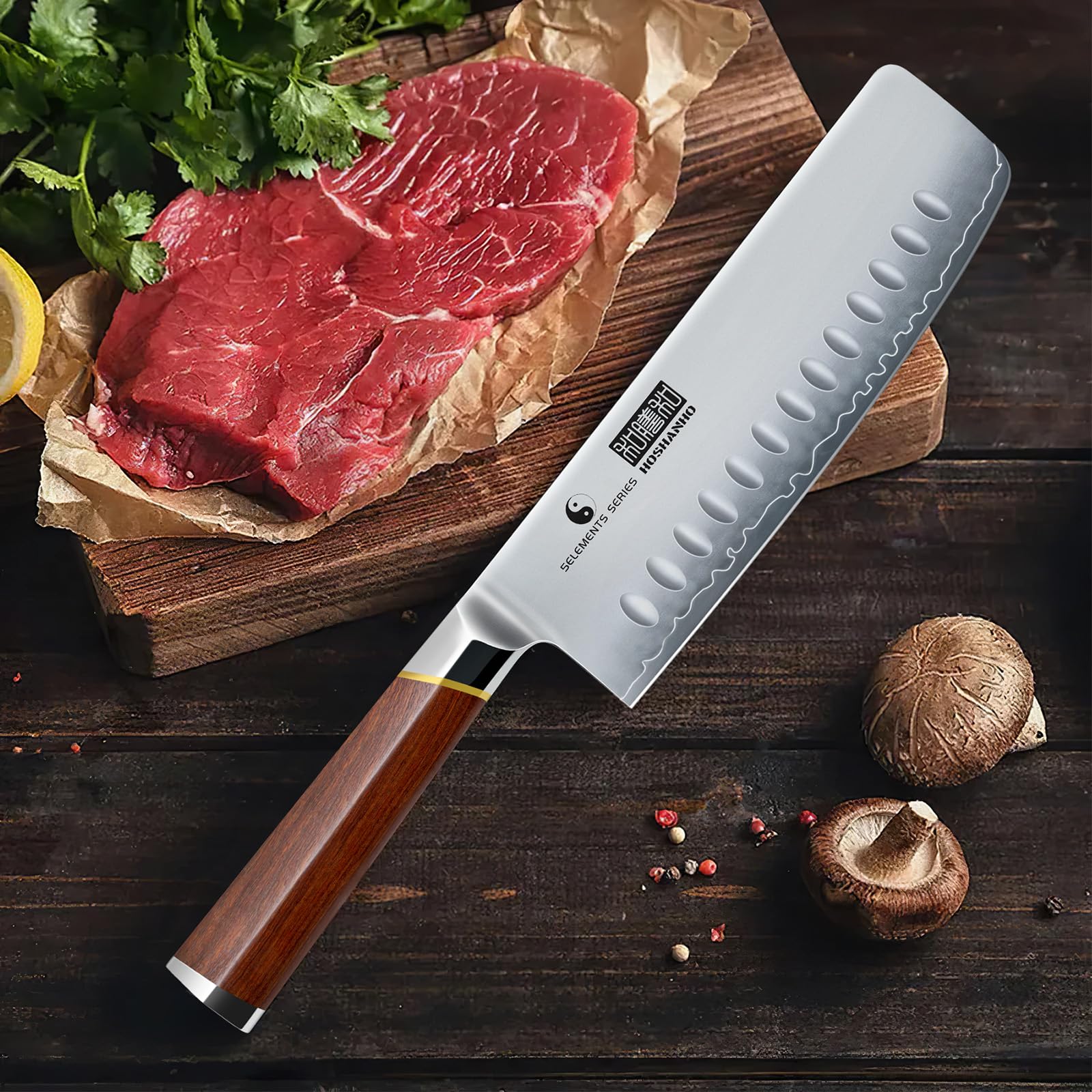 HOSHANHO Nakiri en caja regalo elegante, ideal como regalo para cocineros.