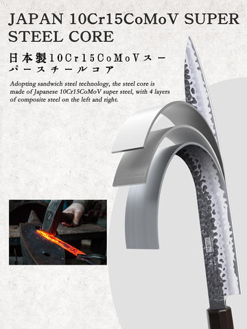 Cuchillo HOSHANHO de acero premium para mayor durabilidad y filo sostenido.