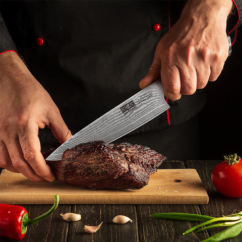 Presentación de regalo de HOSHANHO con cuchillo de damasco.