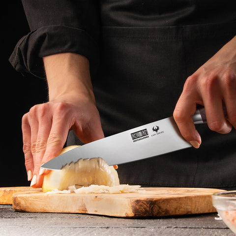 HOSHANHO uso-cocina-multifuncional: corta, pica y filetea con un solo cuchillo.