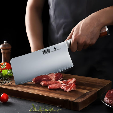 Uso diario en cocina profesional o doméstica con HOSHANHO Cleaver.