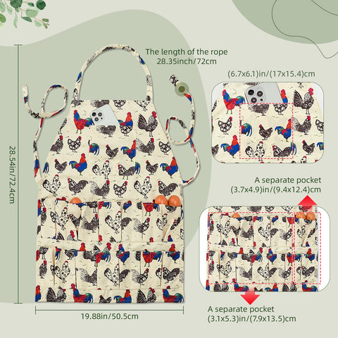 Delantal Hossmily para gallinas, patos y gansos con bolsillos