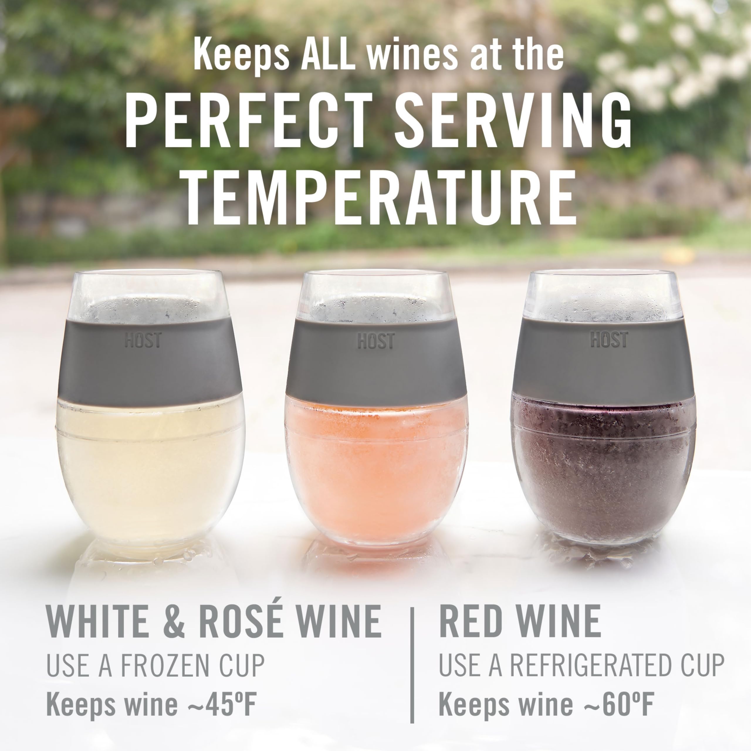 Host Wine Freeze gel congelante integrado, enfría bebidas con facilidad