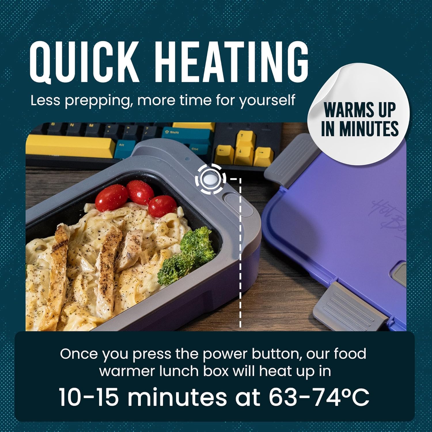 Hot Bento: batería con carga rápida para almuerzos listos en minutos