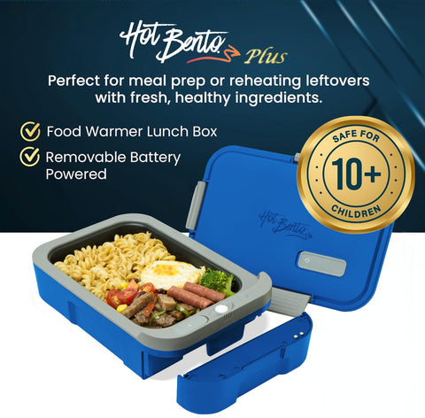 Hot Bento Plus compartimento de acero inoxidable, fácil de limpiar.