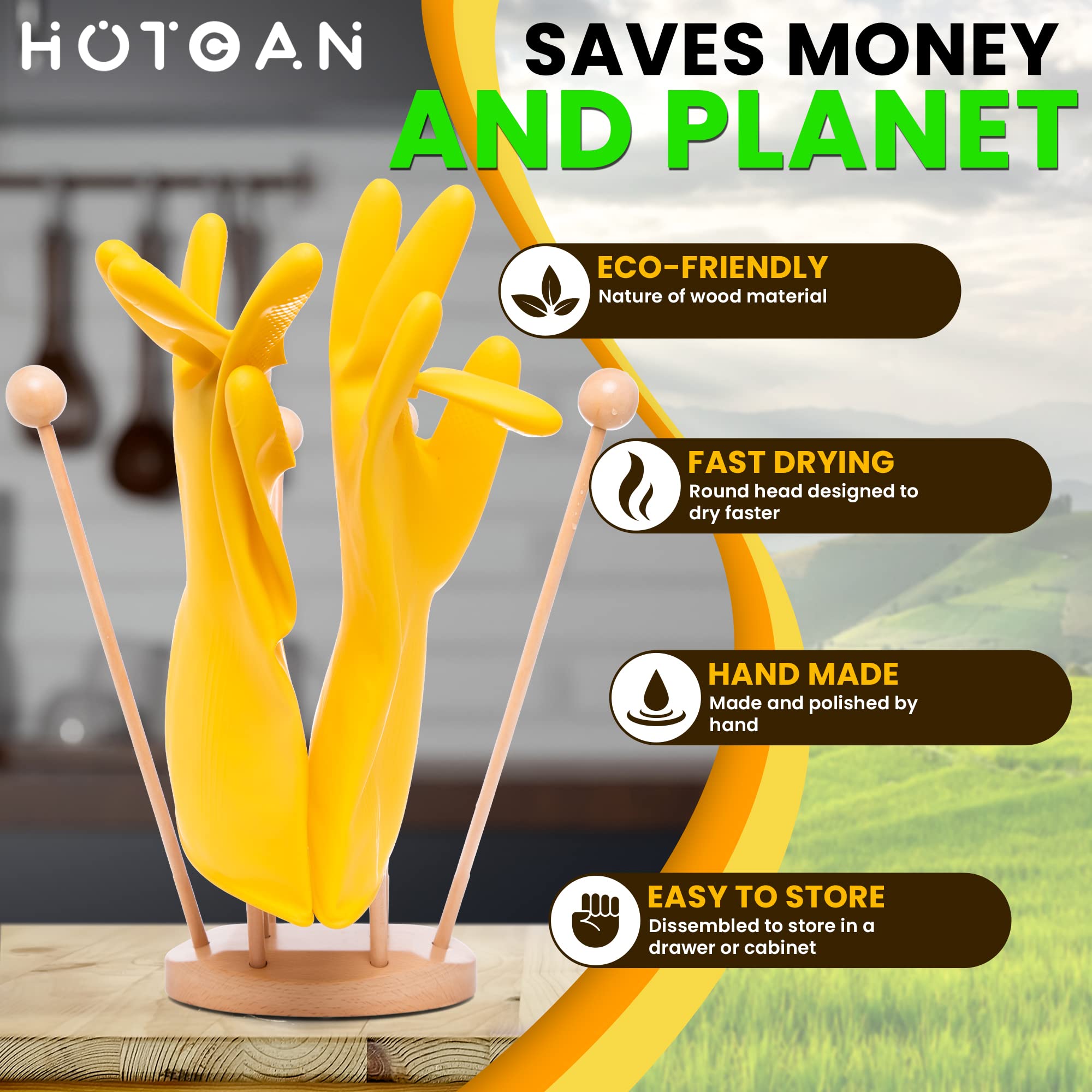 HOTCAN diseño floral de abedul añade estilo natural a la cocina.