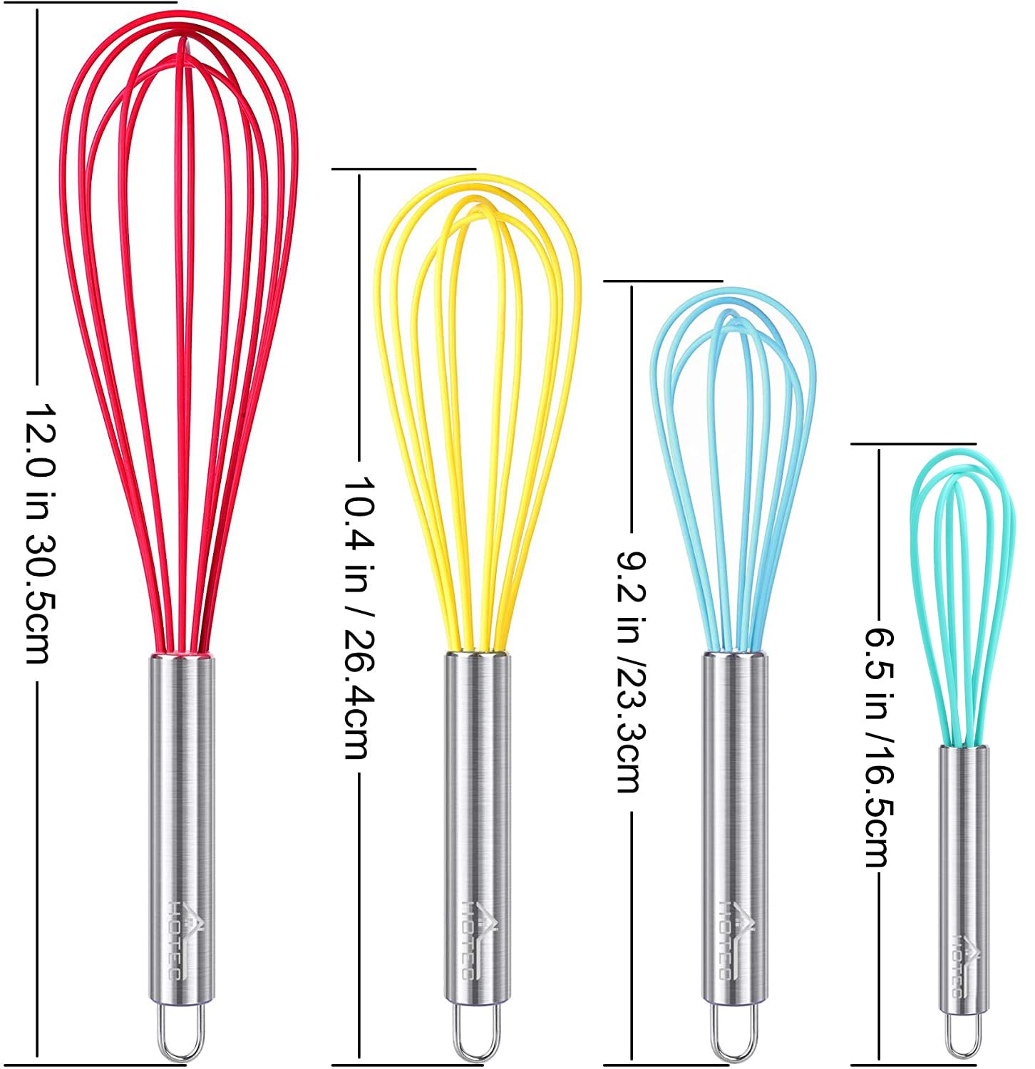 HOTEC batidora de silicona 8,5 pulgadas para salsas