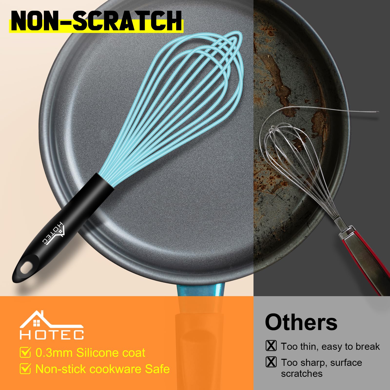 Hotec conjunto de 4 piezas cubre distintas alturas para huevos, salsas y batidos