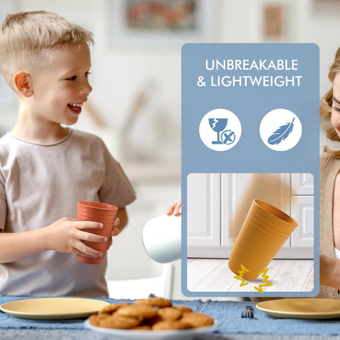 Copas HOTEC inquebrantables 15oz ideales para niños y actividades al aire libre.