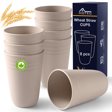HOTEC copas plástico 15oz – conjunto de 8, resistentes para uso diario.