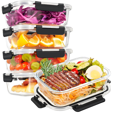 HOTEC envases de vidrio 35oz con tapa hermética para conservar frescura