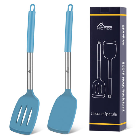 HOTEC espátula de silicona lisa para voltear sin rayar superficies antiadherentes