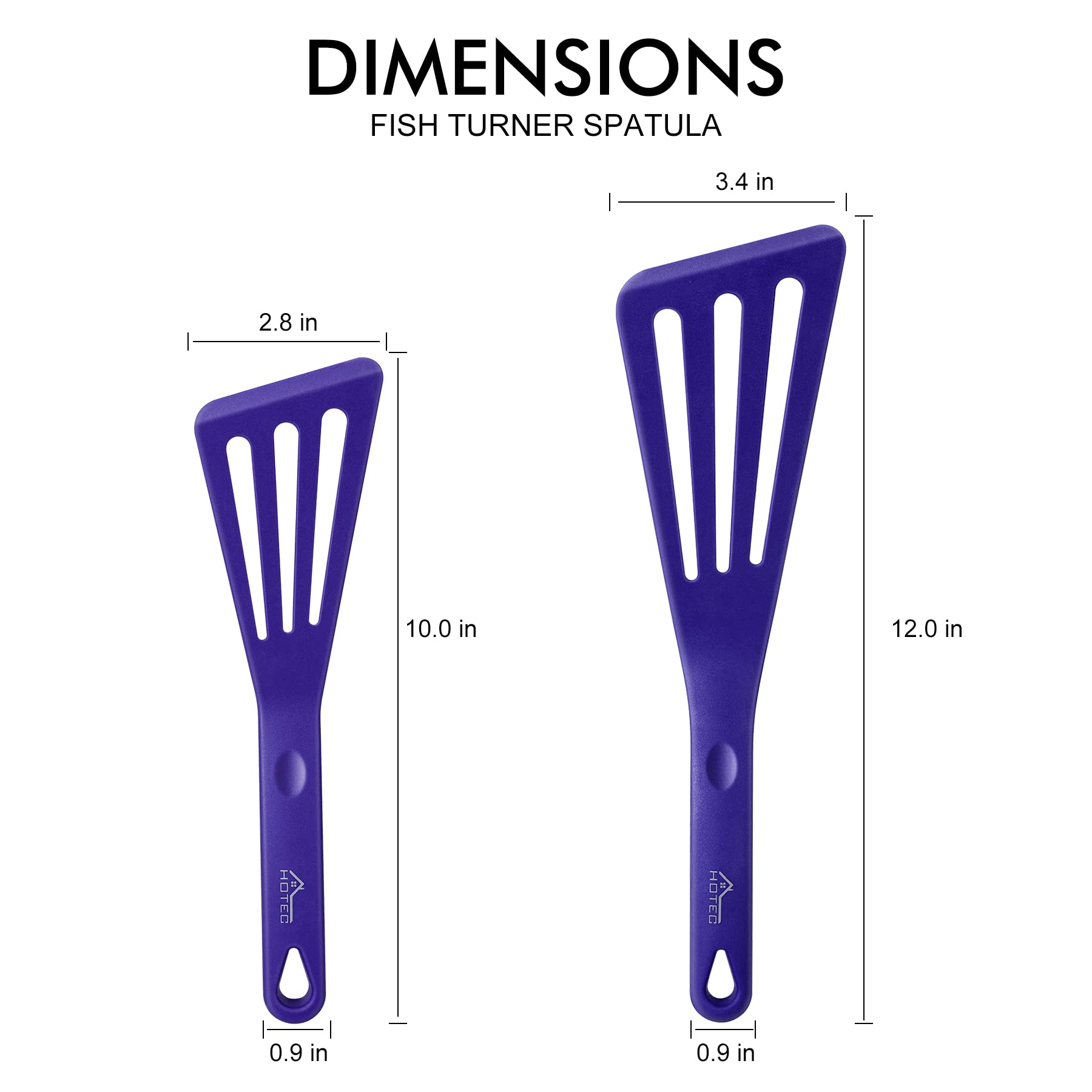 Espátula HOTEC azul con mango ergonómico, silicona de 10 pulgadas para mayor comodidad