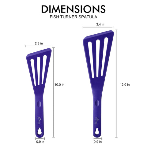 Espátula HOTEC azul con mango ergonómico, silicona de 10 pulgadas para mayor comodidad