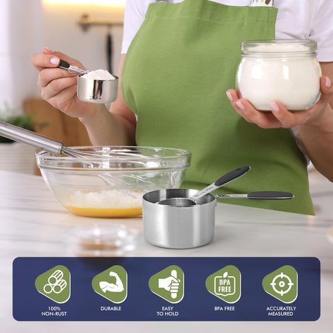 HOTEC medidores de acero inoxidable duraderos para uso diario en cocina.