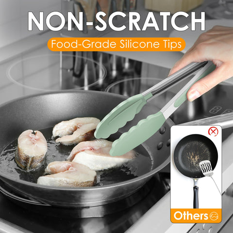 Pinzas HOTEC para cocina diaria, protegen superficies anti rayaduras.