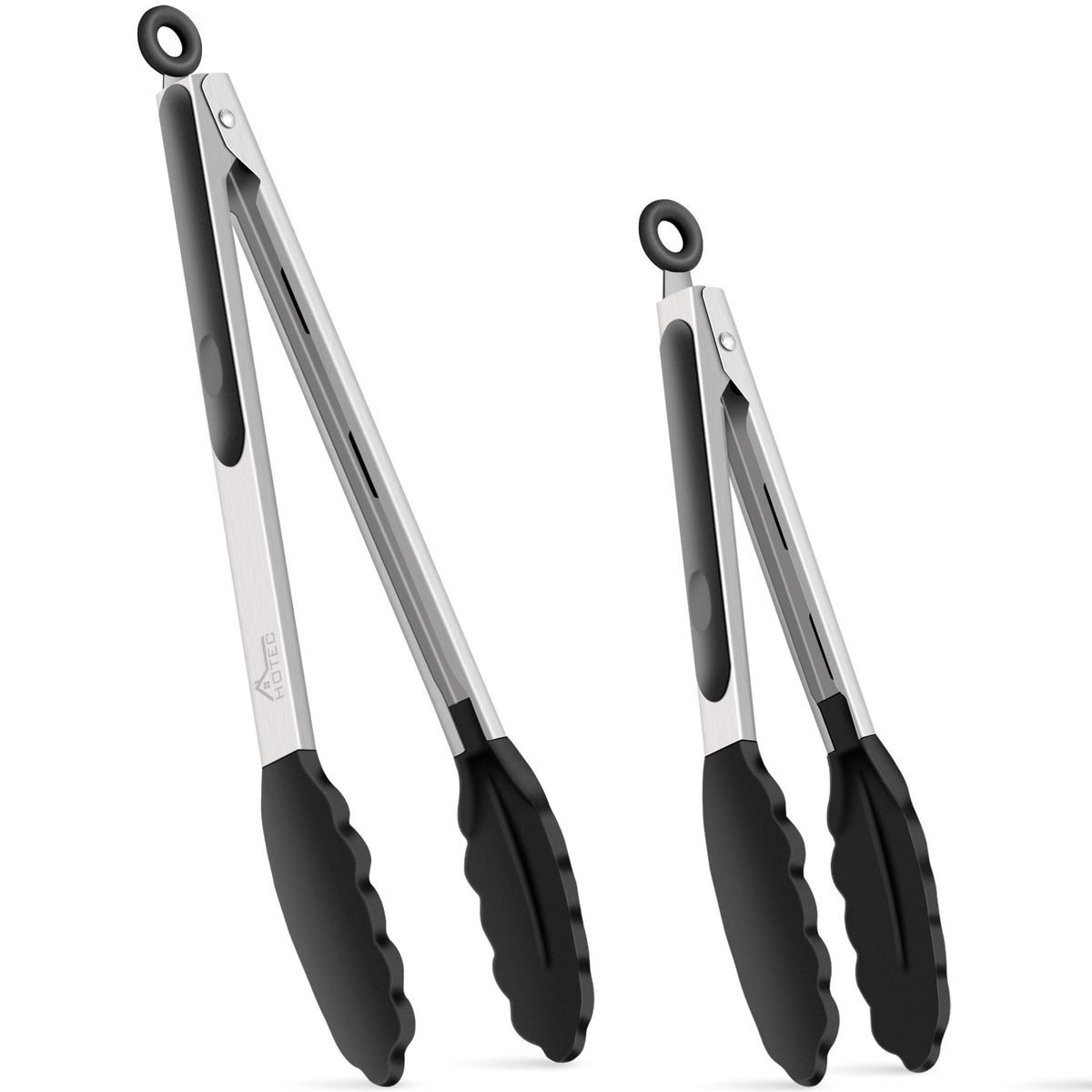 Pinzas HOTEC de 7 pulgadas con puntas de silicona para platos seguros
