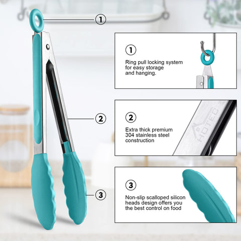 Mango ergonómico HOTEC con silicona, agarre cómodo incluso con guantes.