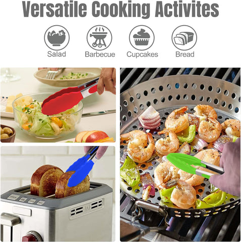 Hotec pinzas verdes de silicona aptas para mesa y buffet