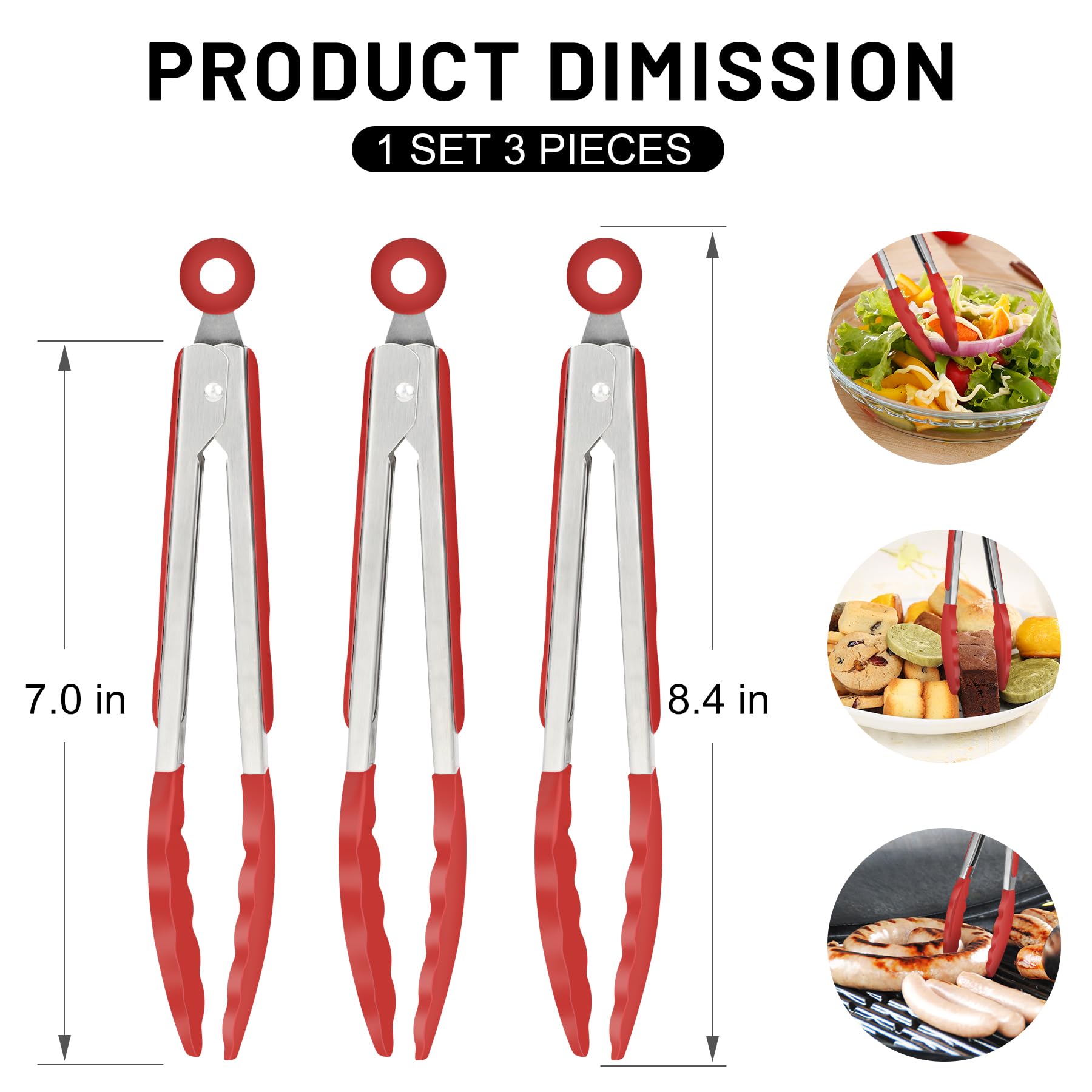 Pinzas HOTEC con mango ergonómico y silicona para un agarre cómodo.