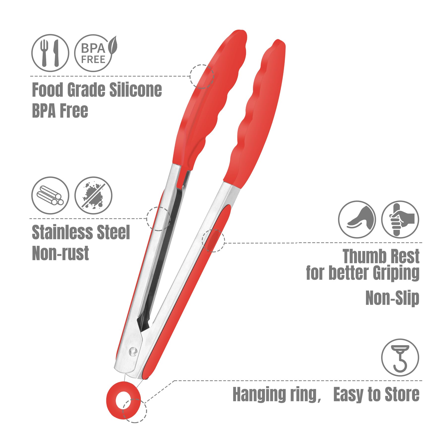 Hotec pinzas silicona mini 7p con cierre para almacenamiento seguro