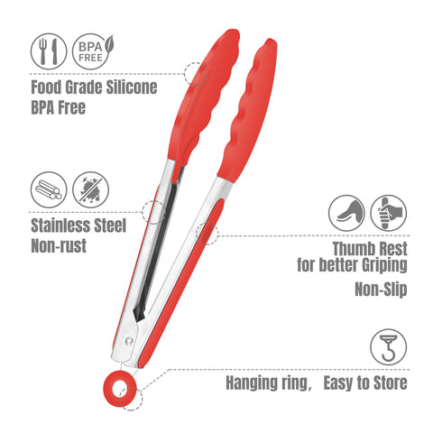 Hotec pinzas silicona mini 7p con cierre para almacenamiento seguro