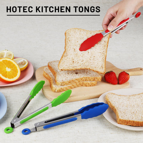 Hotec pinzas silicona mini 7p mango suave para mayor confort