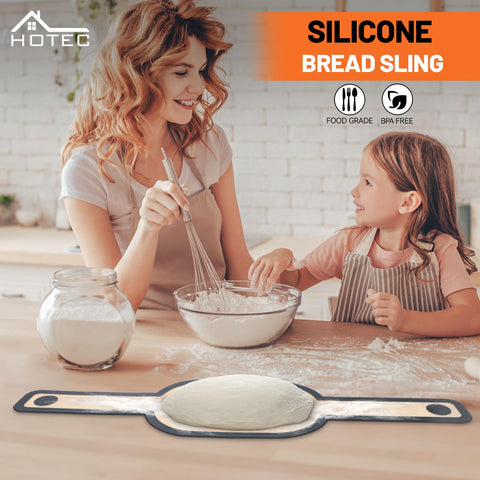 HOTEC portapan de silicona con mango largo para un agarre estable al retirar pan.