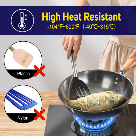 HOTEC espátula de silicona lavable en lavavajillas para limpieza rápida.