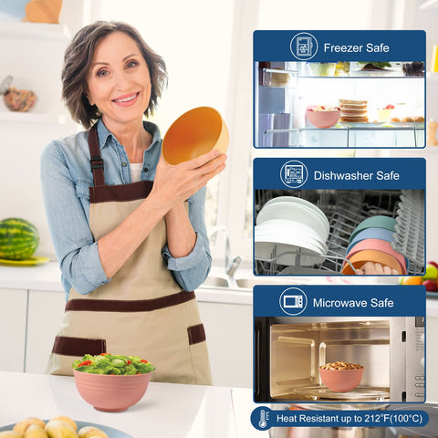 Hotec tazones multicolores, útiles para ordenar porciones y estilo en la mesa.