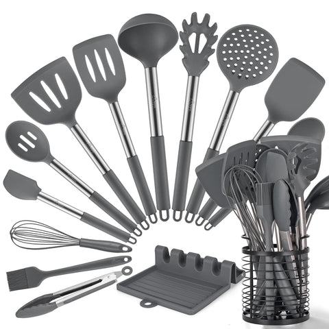 HOTEC utensilios de silicona 14 piezas para cocción segura