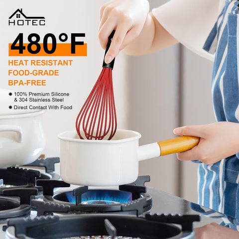 HOTEC varillas silicona 6 pulgadas para batidos ligeros