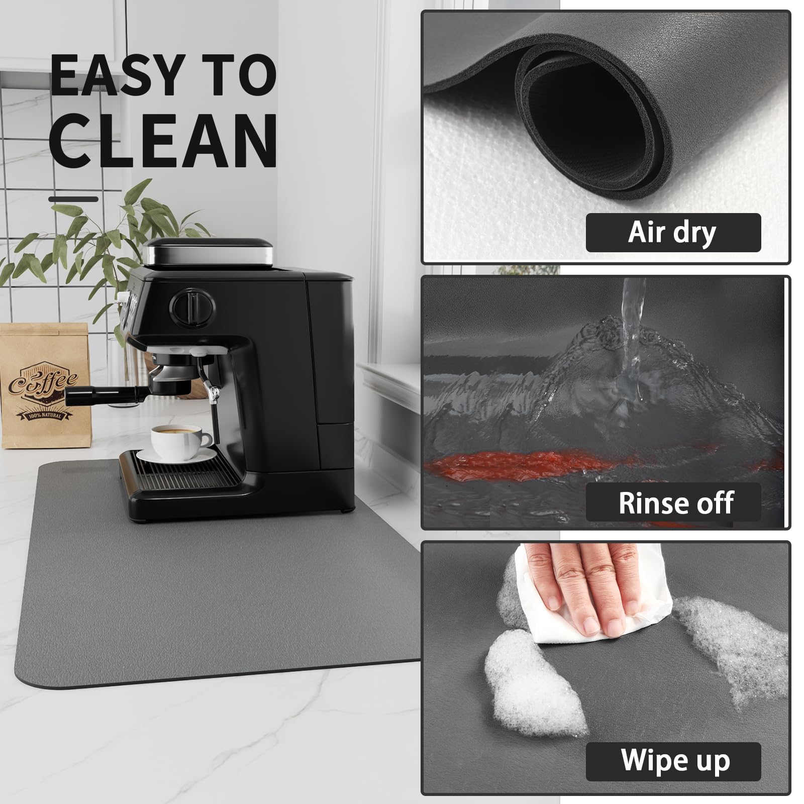 Alfombrilla HotLive de uso múltiple para cocina y barra, absorbe derrames.