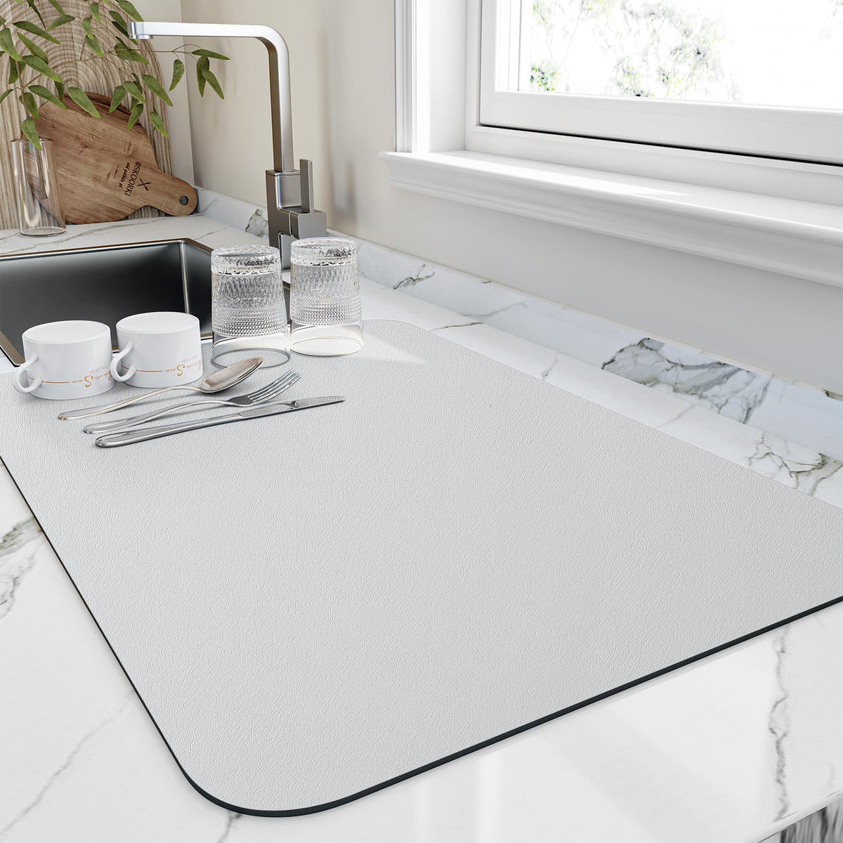 HotLive alfombrilla secado para platos con absorción rápida.