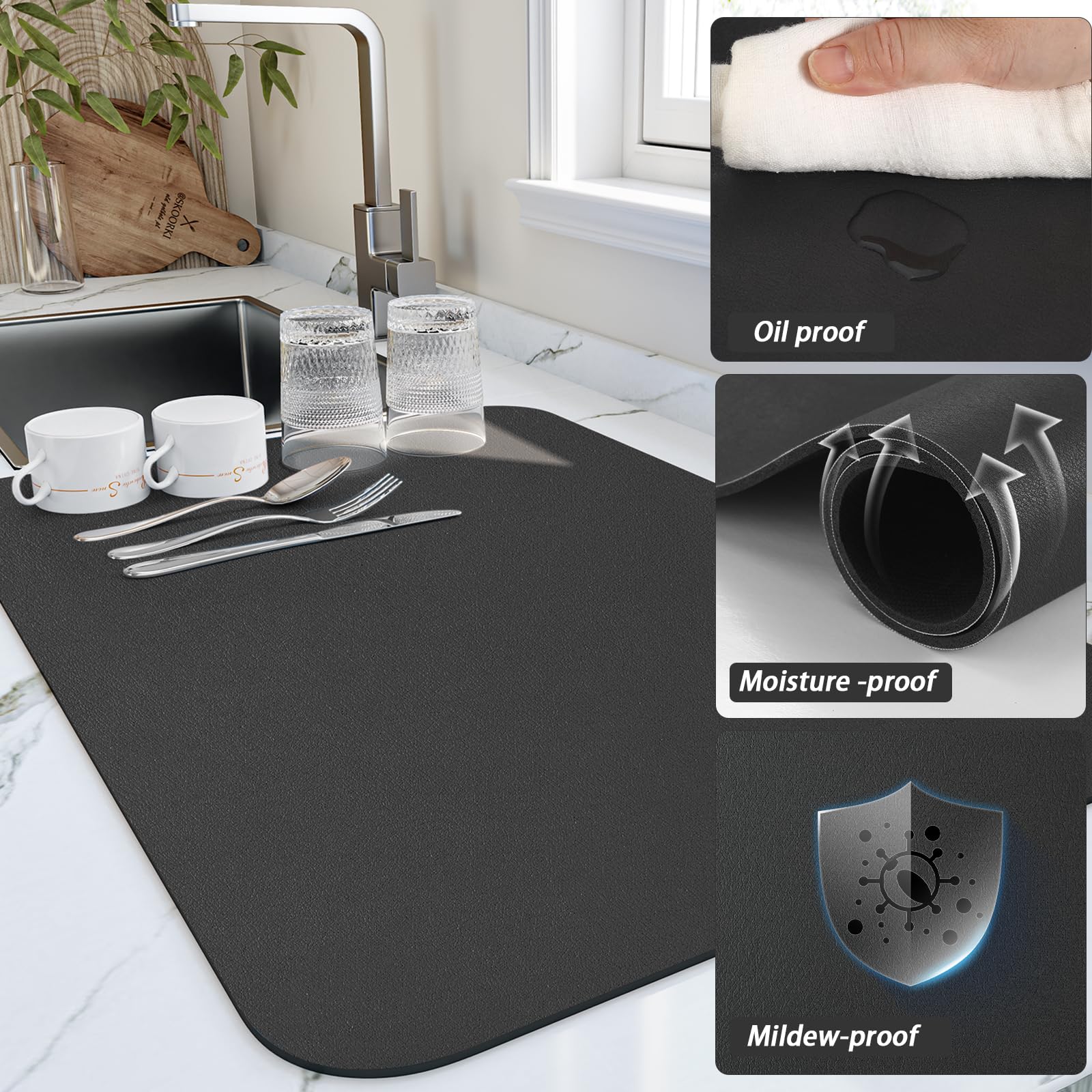 HotLive tapete microfibra absorbente, captura agua y reduce manchas en superficies.