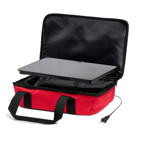 HOTLOGIC Max Large en coche con comida caliente para almuerzo práctico.
