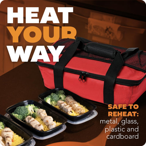 HOTLOGIC Max Large uso portátil: enchúfalo y olvídate de cocinar en el camino.