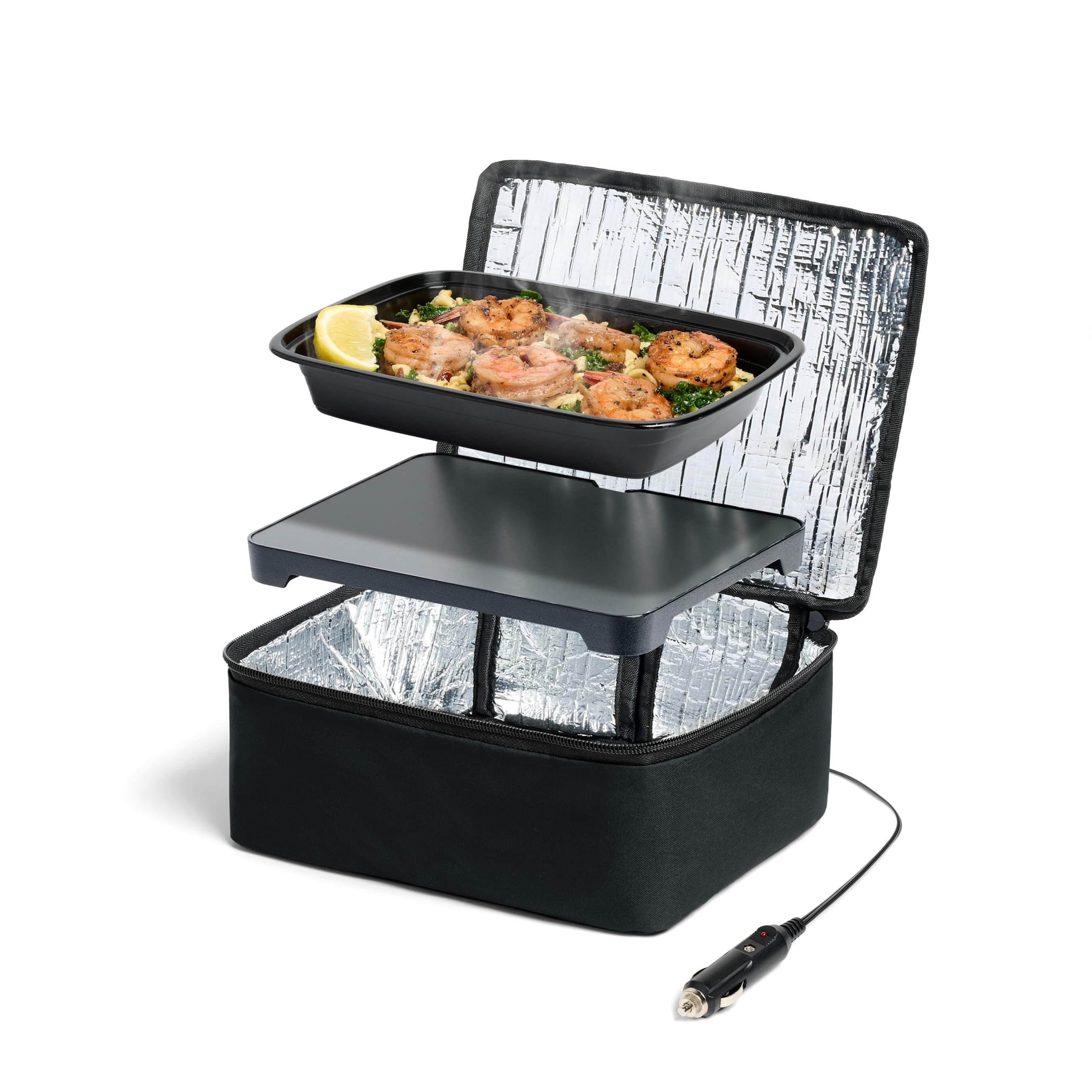 HotLogic Mini almuerzo caliente negro en uso en oficina.