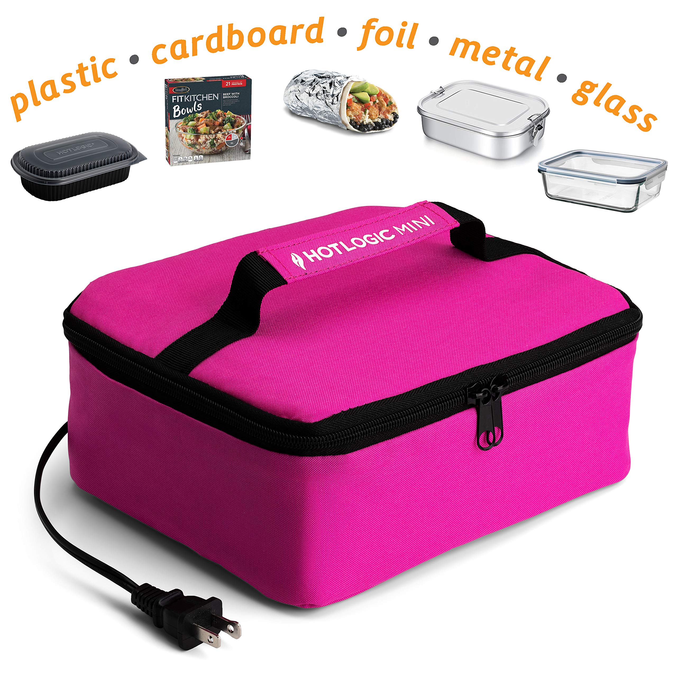 HotLogic Mini compatible con la mayoría de recipientes con tapas herméticas